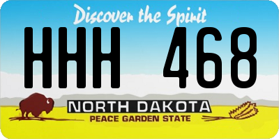 ND license plate HHH468