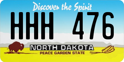 ND license plate HHH476