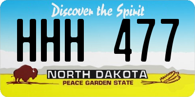 ND license plate HHH477