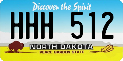 ND license plate HHH512