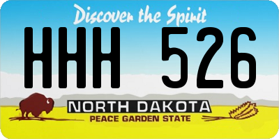 ND license plate HHH526