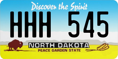 ND license plate HHH545