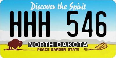 ND license plate HHH546