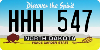 ND license plate HHH547