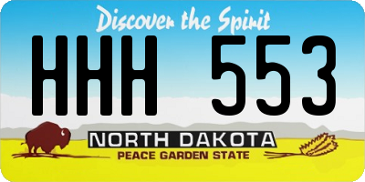 ND license plate HHH553