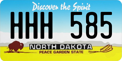 ND license plate HHH585