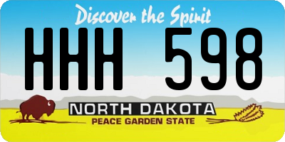 ND license plate HHH598