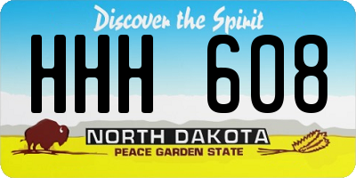 ND license plate HHH608