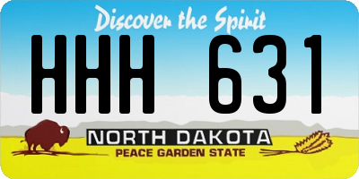 ND license plate HHH631