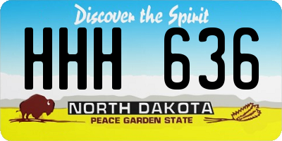 ND license plate HHH636