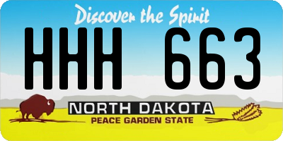 ND license plate HHH663