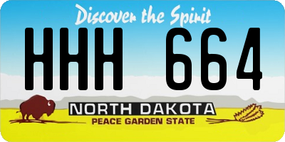 ND license plate HHH664