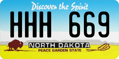 ND license plate HHH669