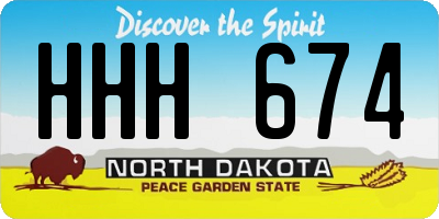ND license plate HHH674