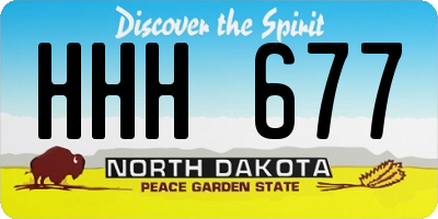 ND license plate HHH677