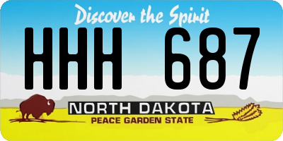 ND license plate HHH687