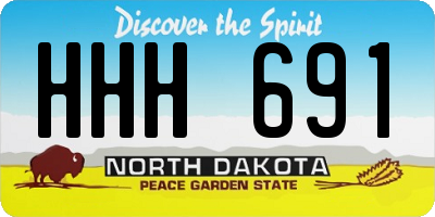 ND license plate HHH691
