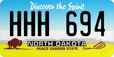 ND license plate HHH694