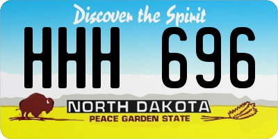 ND license plate HHH696