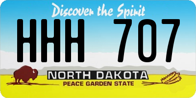 ND license plate HHH707