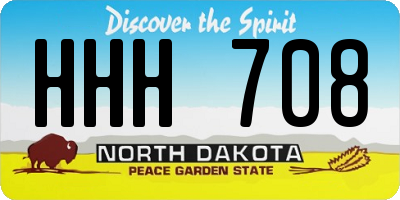 ND license plate HHH708