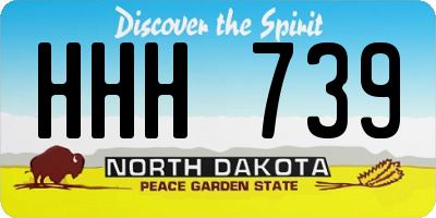 ND license plate HHH739