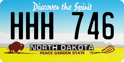 ND license plate HHH746