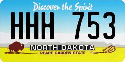 ND license plate HHH753