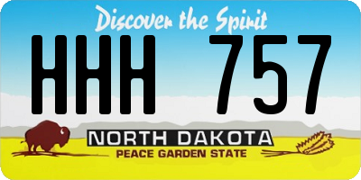 ND license plate HHH757