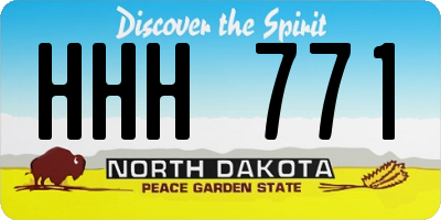 ND license plate HHH771