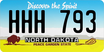 ND license plate HHH793