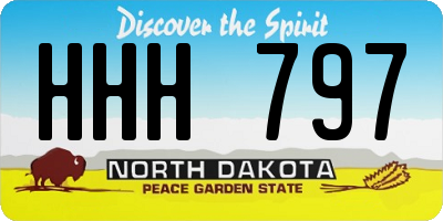 ND license plate HHH797