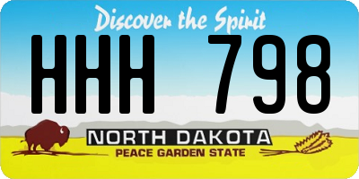 ND license plate HHH798