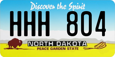 ND license plate HHH804