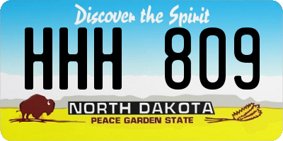 ND license plate HHH809
