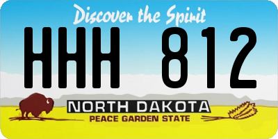 ND license plate HHH812