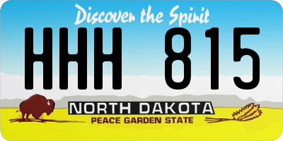 ND license plate HHH815