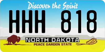 ND license plate HHH818