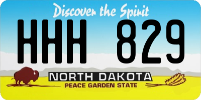 ND license plate HHH829