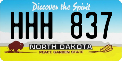 ND license plate HHH837