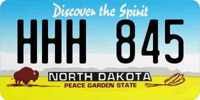 ND license plate HHH845