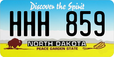 ND license plate HHH859