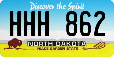 ND license plate HHH862