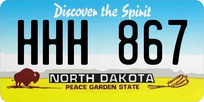 ND license plate HHH867