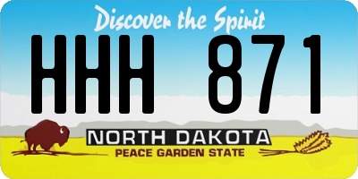 ND license plate HHH871
