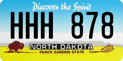 ND license plate HHH878