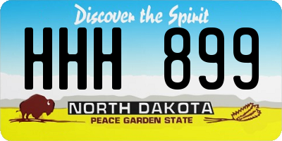 ND license plate HHH899