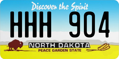 ND license plate HHH904