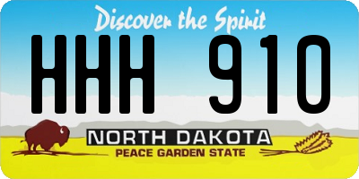 ND license plate HHH910