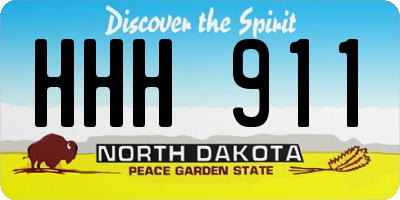 ND license plate HHH911